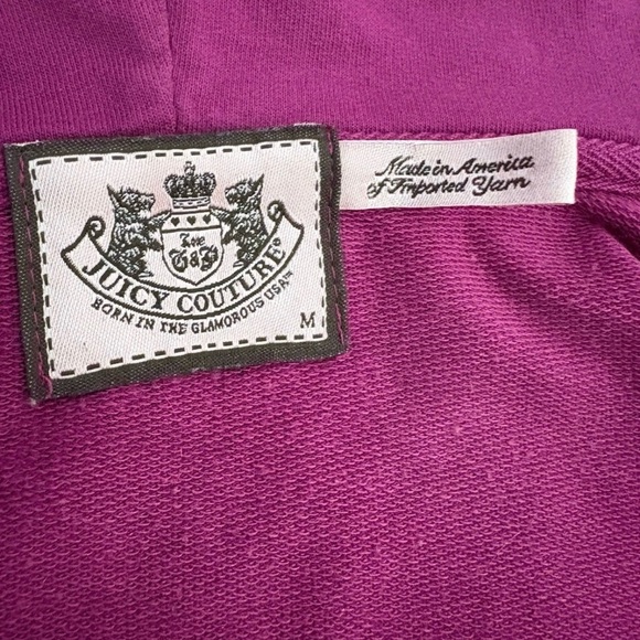 Vintage Juicy Couture Women's Purple and Gold Hoodie Jacket - Picture 6 of 6